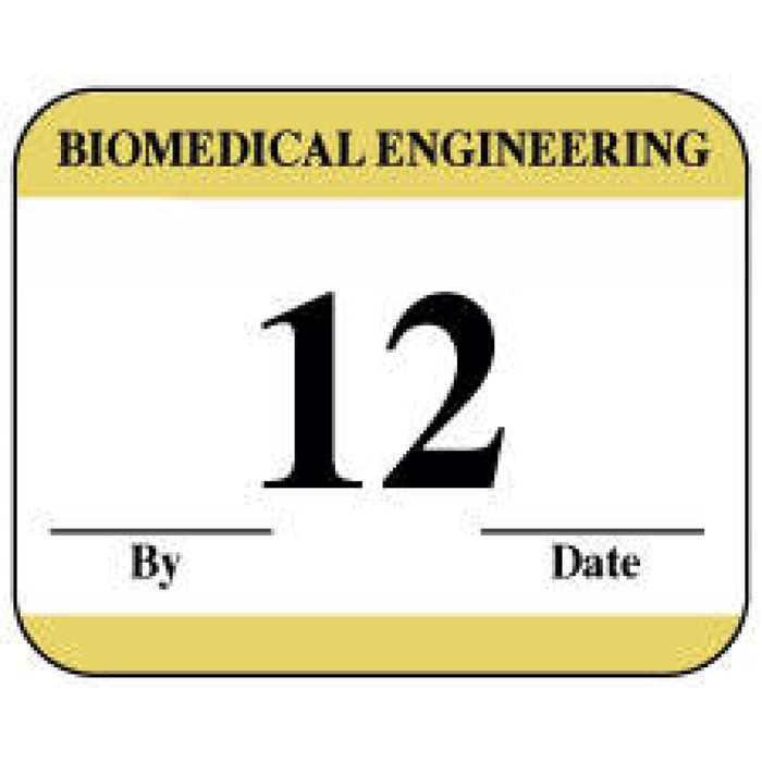Label Synthetic Permanent Biomedical Engineering 1" 1/4" X 1 White With Gold 1000 Per Roll