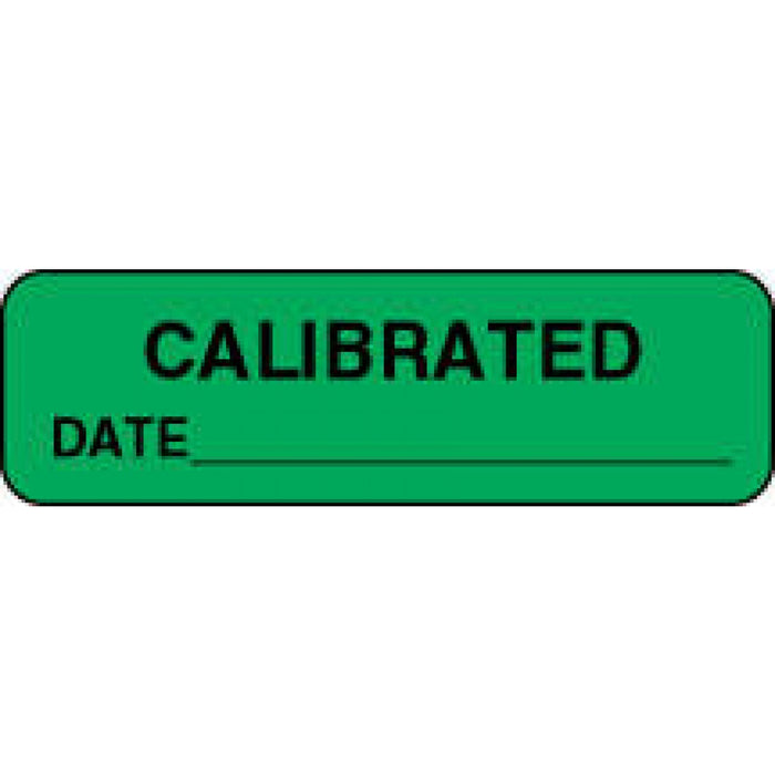 Label Paper Removable Calibrated Date 1 1/4" X 3/8" Fl. Green 1000 Per Roll