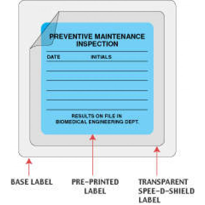 Spee-D-Shield Label Synthetic Permanent 2 1"/4" X 1 Clear 1000 Per Roll