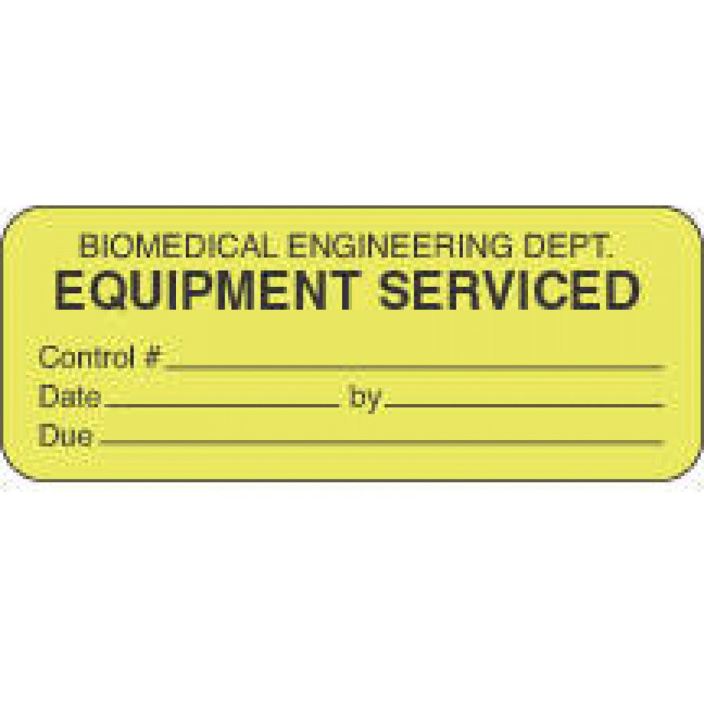 Label Paper Permanent Biomedical Engineering 2 1/4" X 7/8" Fl. Yellow 1000 Per Roll