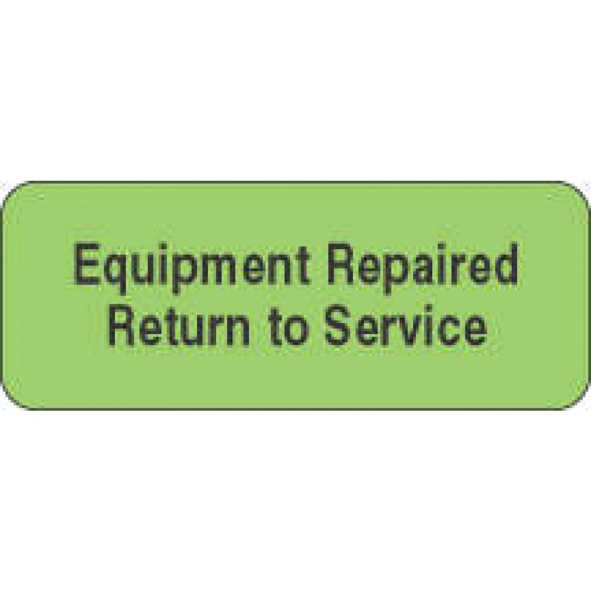 Label Paper Removable Equipment Repaired 2 1/4