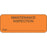Label Paper Removable Maintenance Inspection 2 1/4" X 7/8" Fl. Orange 1000 Per Roll