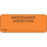 Label Paper Removable Maintenance Inspection 2 1/4" X 7/8" Fl. Orange 1000 Per Roll