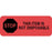 Label Paper Permanent Stop This Item Is Not 2 1/4" X 7/8" Fl. Red 1000 Per Roll