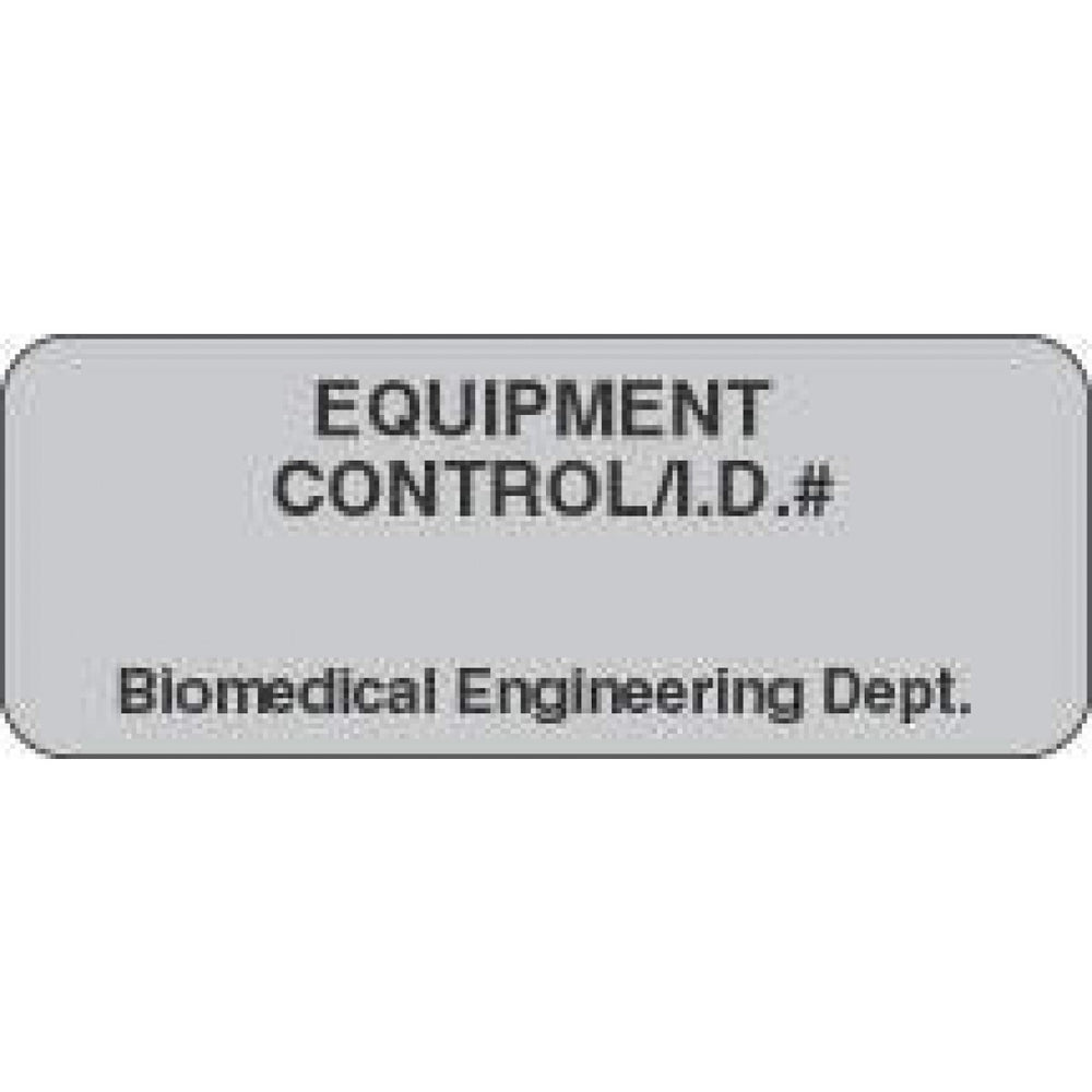 Label Paper Removable Equipment Control/I.D.# 2 1/4" X 7/8" Gray 1000 Per Roll