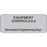 Label Paper Removable Equipment Control/I.D.# 2 1/4" X 7/8" Gray 1000 Per Roll