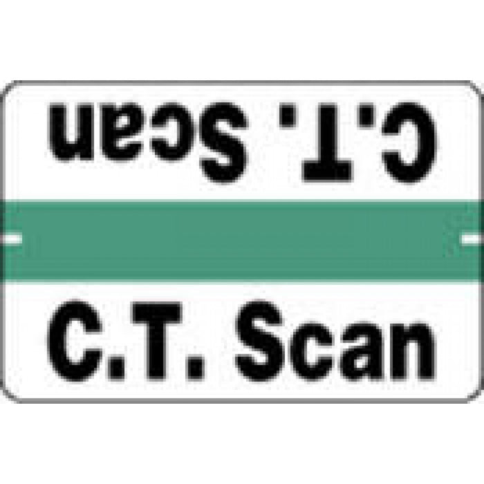 Label Wraparound Paper Permanent C.T. Scan C.T. Scan 1