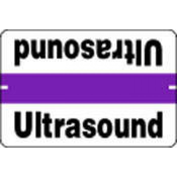 Label Wraparound Paper Permanent Ultrasound 1" Core 1 1/2" X 1 White With Purple 1000 Per Roll