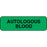 Label Paper Permanent Autologous Blood 1 1/4" X 3/8" Fl. Green 1000 Per Roll