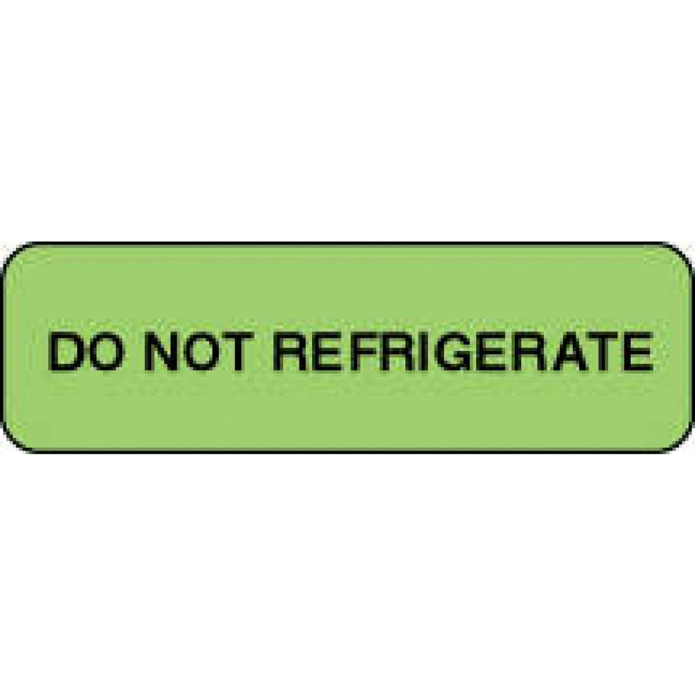 Label Paper Permanent Do Not Refrigerate 1 1/4" X 3/8" Fl. Green 1000 Per Roll