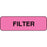 Label Paper Permanent Filter 1 1/4" X 3/8" Fl. Pink 1000 Per Roll