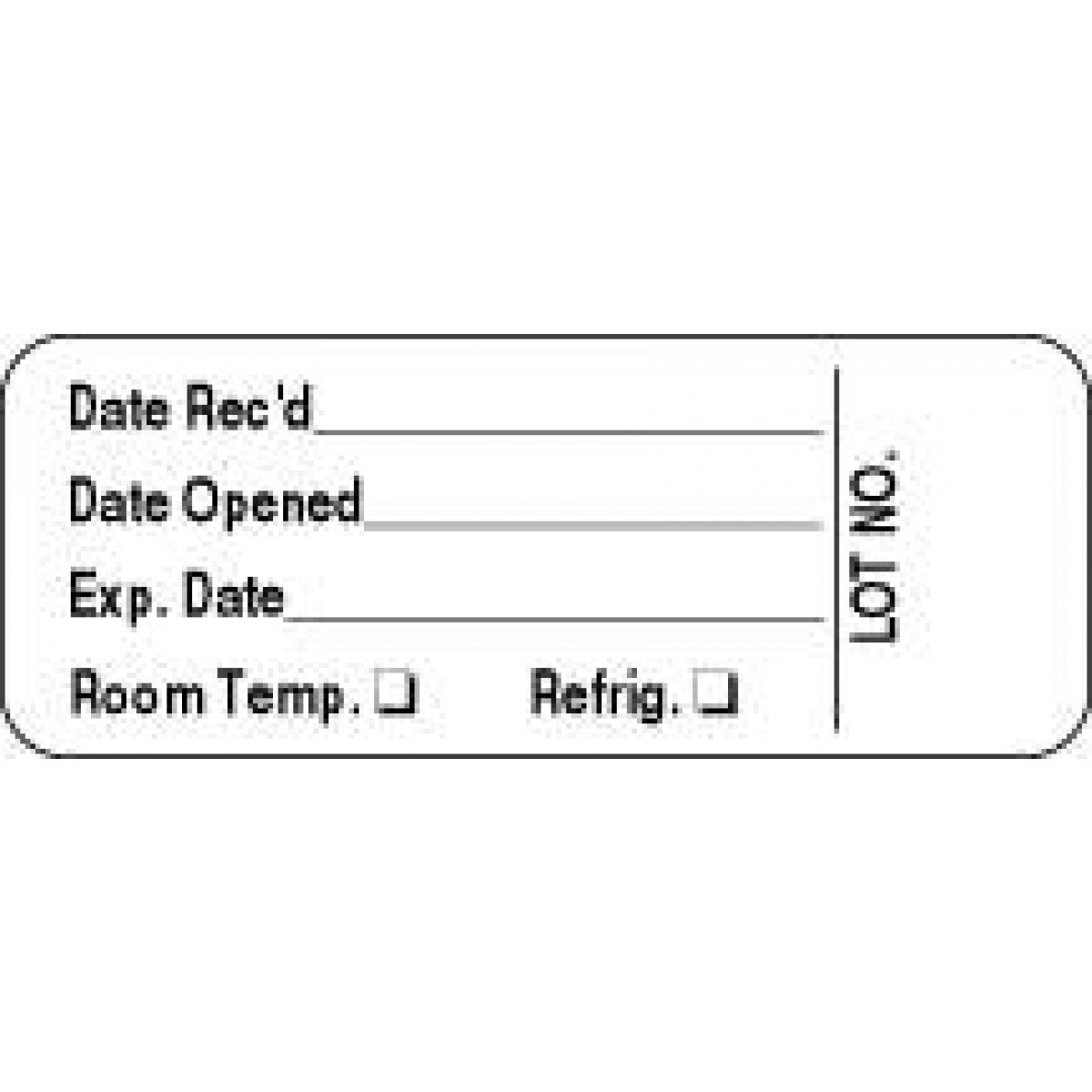 Lab Communication Label (Paper, Permanent) Date Recd ___ 2 1/4