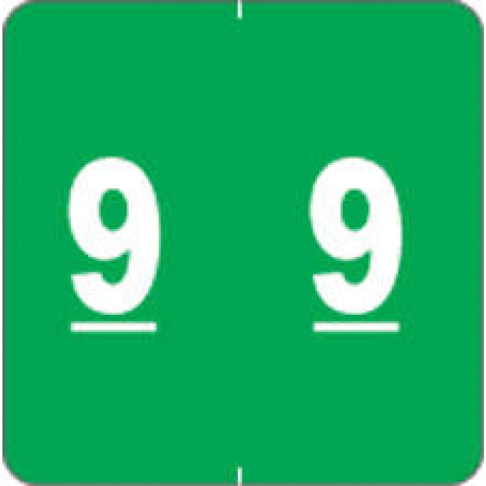 Ames Compatible Color-Code Label Numeric Compatible Series 1 7/8" X 1 7/8" 1000/Roll