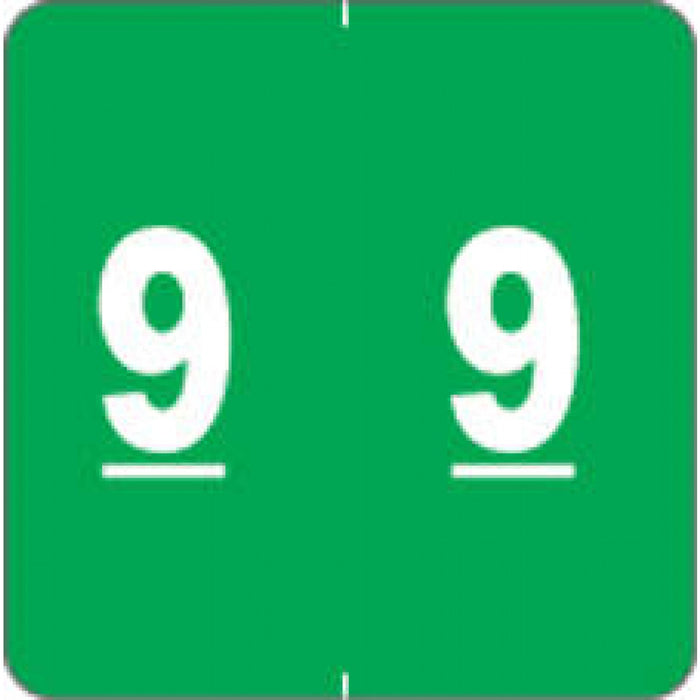 Ames Compatible Color-Code Label Numeric Compatible Series 1 7/8" X 1 7/8" 1000/Roll
