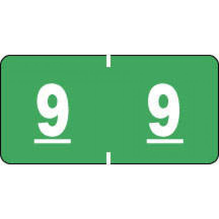 Ames Compatible Color-Code Label Numeric Compatible Series 1 1/2" X 3/4" 1000/Roll