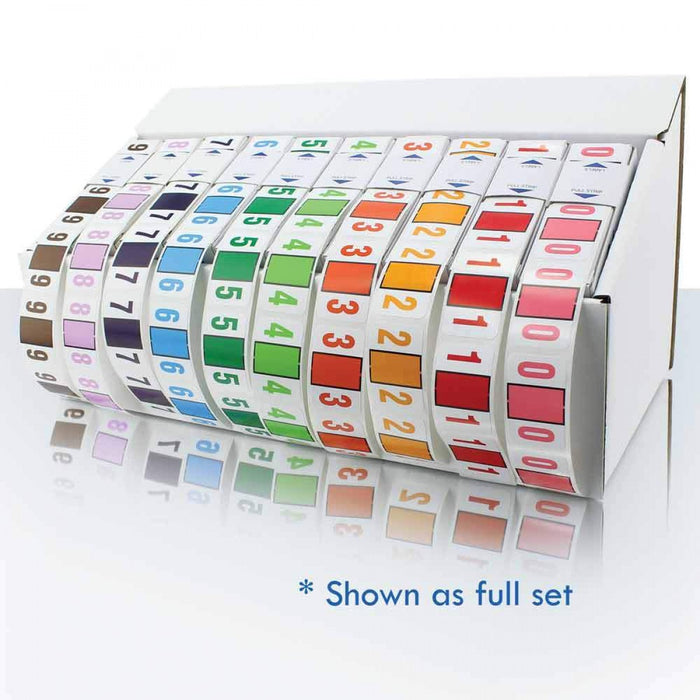Ual Compatible Ident-A-File Color-Code Label Numeric Compatible Series 1 5/8" X 1" 500/Roll