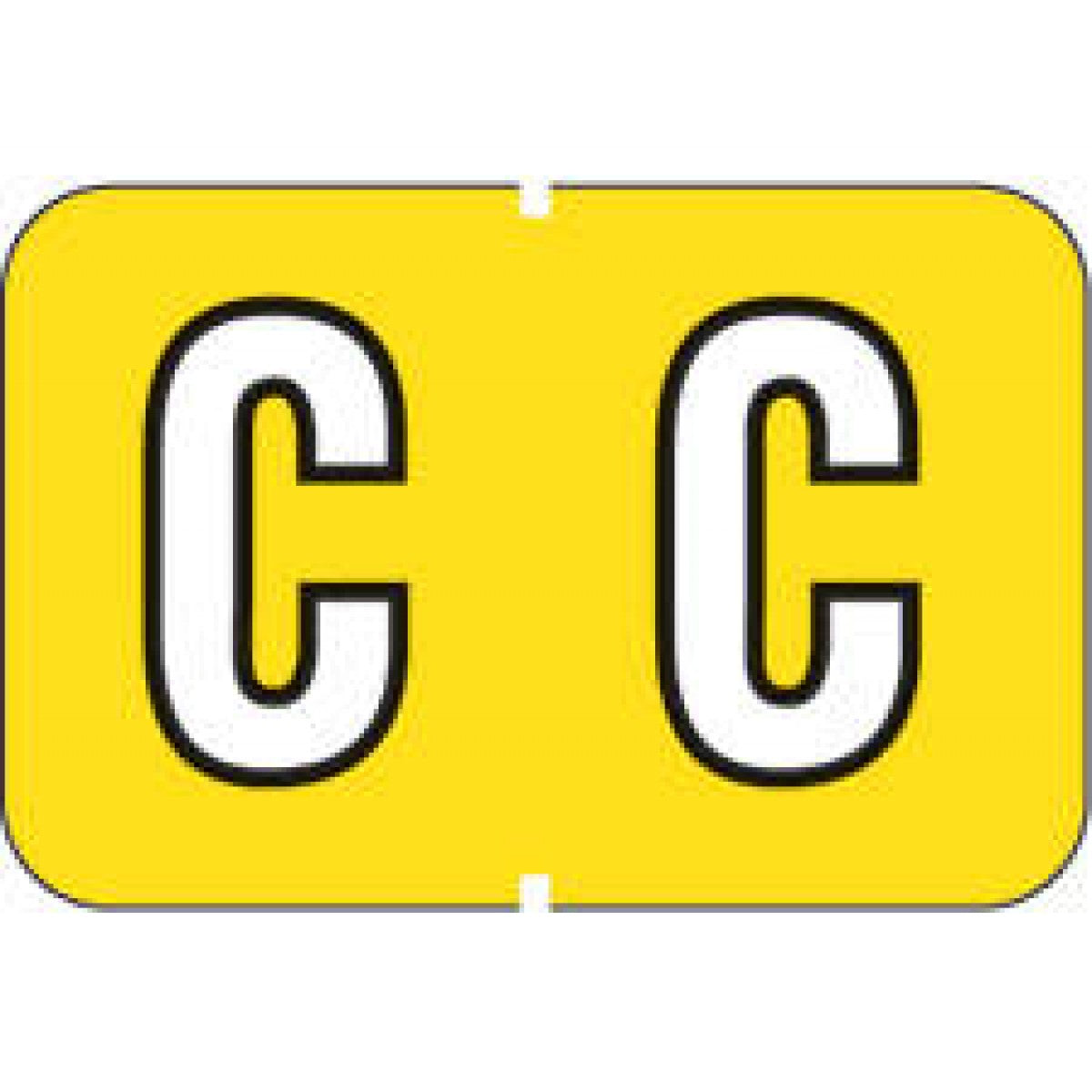 Barkley Compatible Abkm Color Code Label Alpha "C" 1 1/2" X 1" Yellow ...