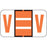 Jeter Compatible 5100 Color-Code Label Alphabetical Compatible Series 1 5/8" X 15/16" 500/Roll