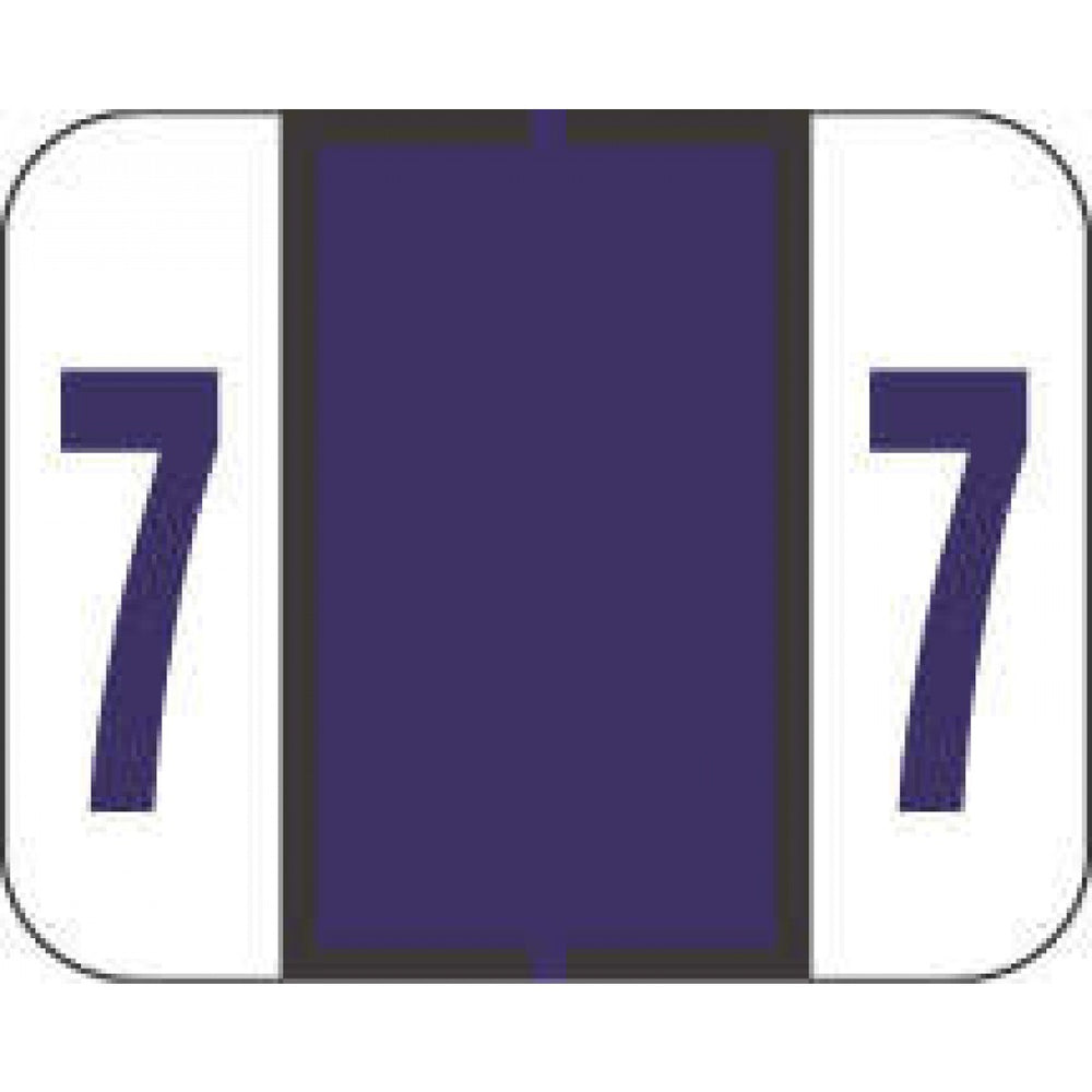 Tab Compatible 1282 Color-Code Label Numeric Compatible Series 1 1/4" X 1" 500/Roll