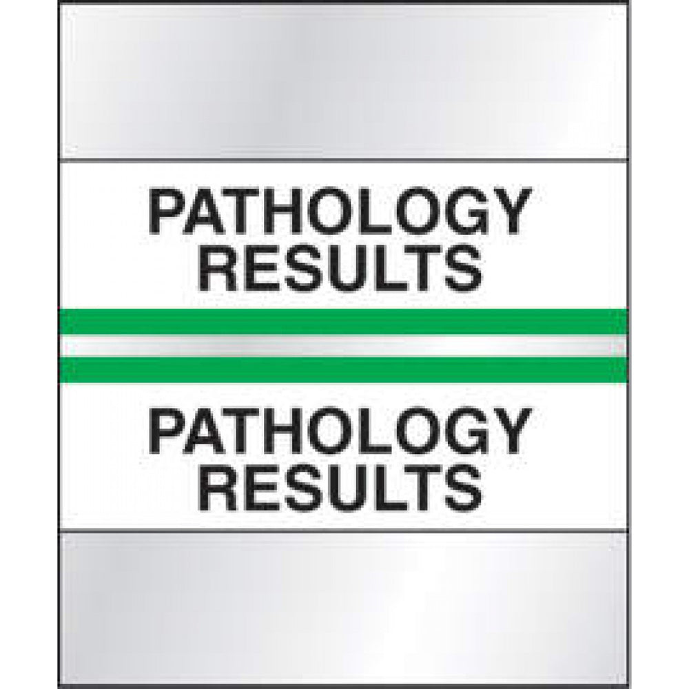 Chart Tab Paper Pathology Results 1 1/4" X 1 1/2" Green 100 Per Package