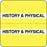 Chart Tab Paper History & Physical 1 1/2" X 1 1/2" Yellow 100 Per Roll