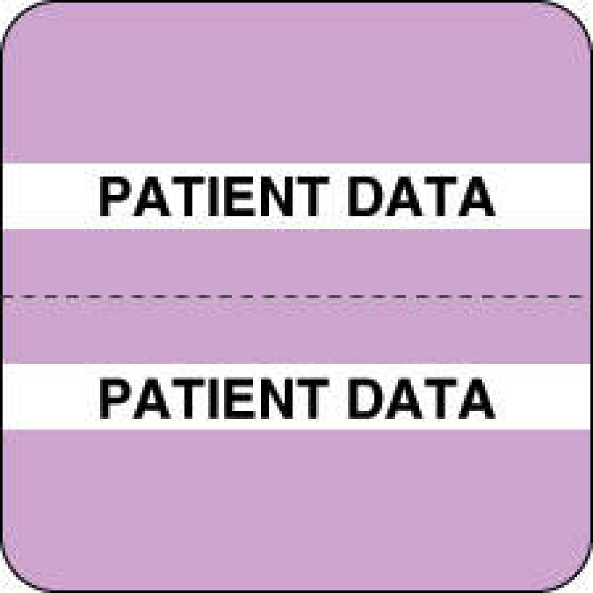 Chart Tab Paper Patient Data Patient 1 1/2" X 1 1/2" Light Purple 100