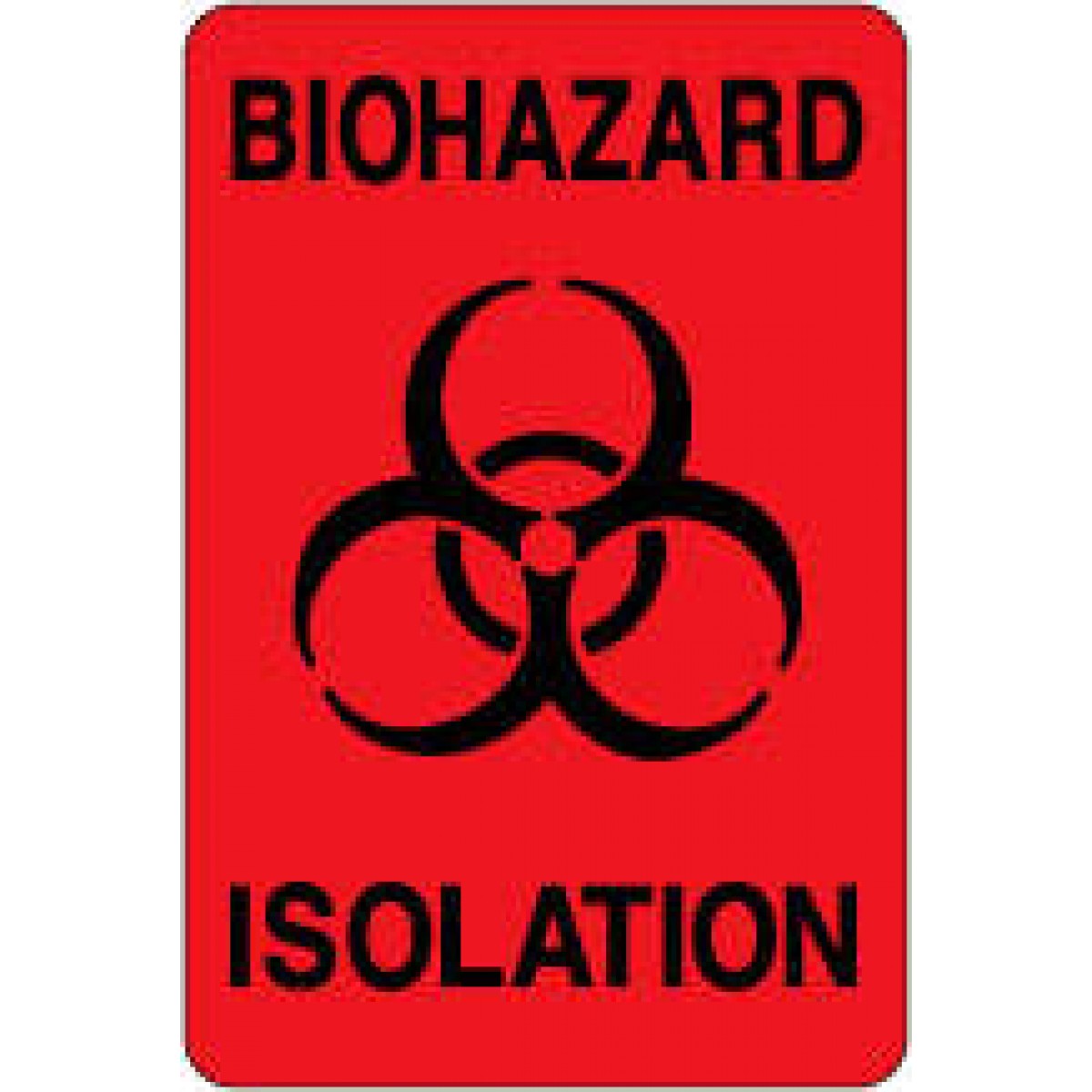 Hazard Label (Paper, Permanent) Biohazard Isolation 2
