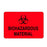Hazard Label (Paper, Permanent) Biohazardous Material 3" X 2" Fluorescent Red - 500 Labels Per Roll