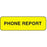 Label Paper Permanent Phone Report 1 1/4" X 3/8" Yellow 1000 Per Roll