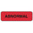 Label Paper Permanent Abnormal 1 1/4" X 3/8" Fl. Red 1000 Per Roll