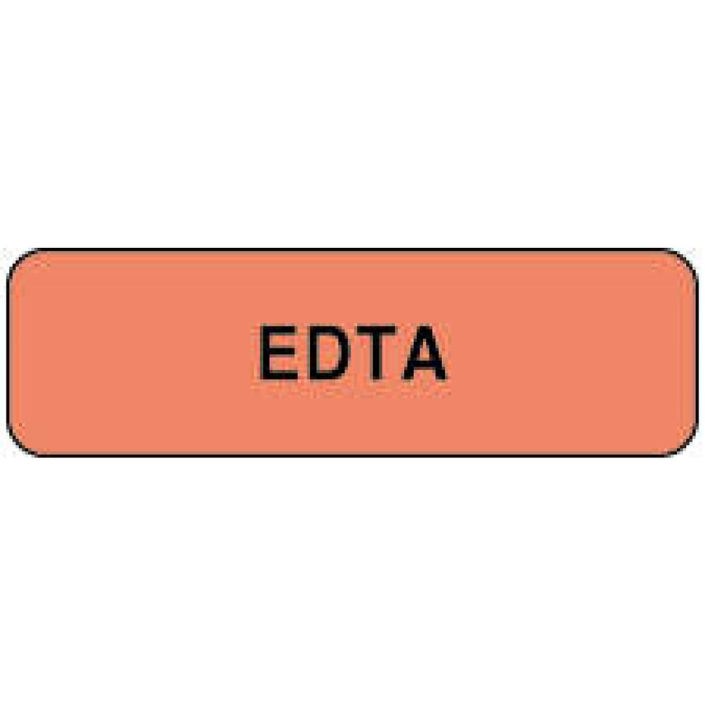 Label Paper Permanent Edta 1 1/4" X 3/8" Pink 1000 Per Roll