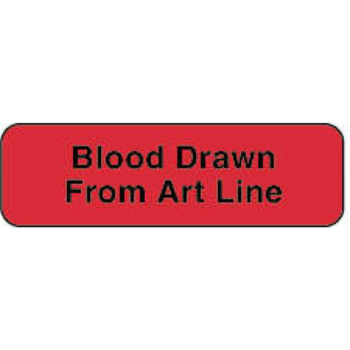 Lab Communication Label (Paper, Permanent) Blood Drawn From 1 1/4