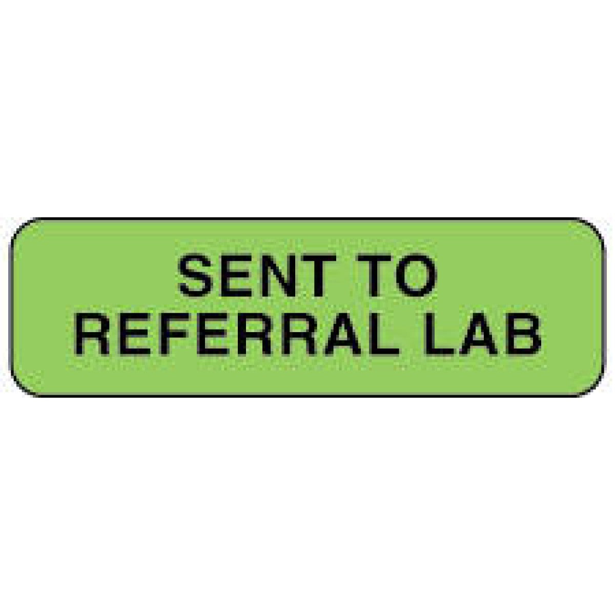 Lab Communication Label (Paper, Permanent) Sent To Referral Lab 1 1/4 ...