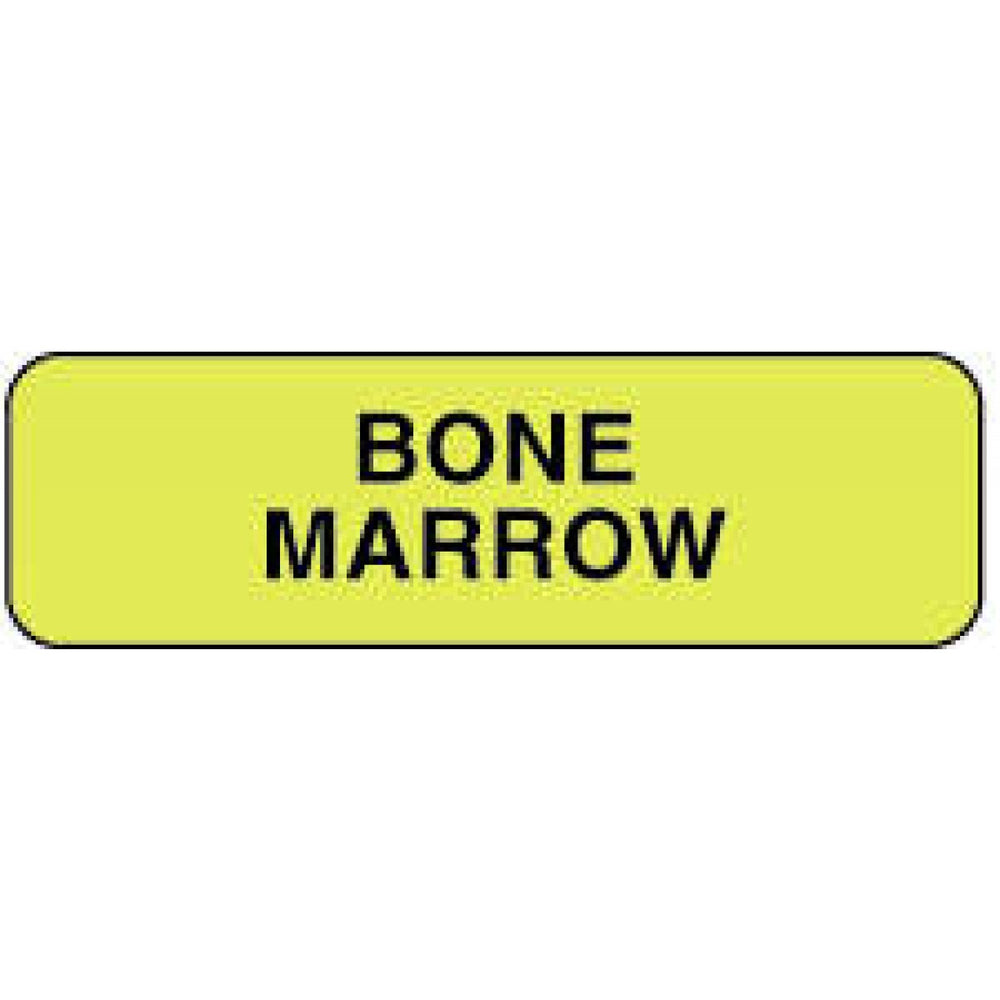 Label Paper Permanent Bone Marrow 1 1/4" X 3/8" Fl. Yellow 1000 Per Roll