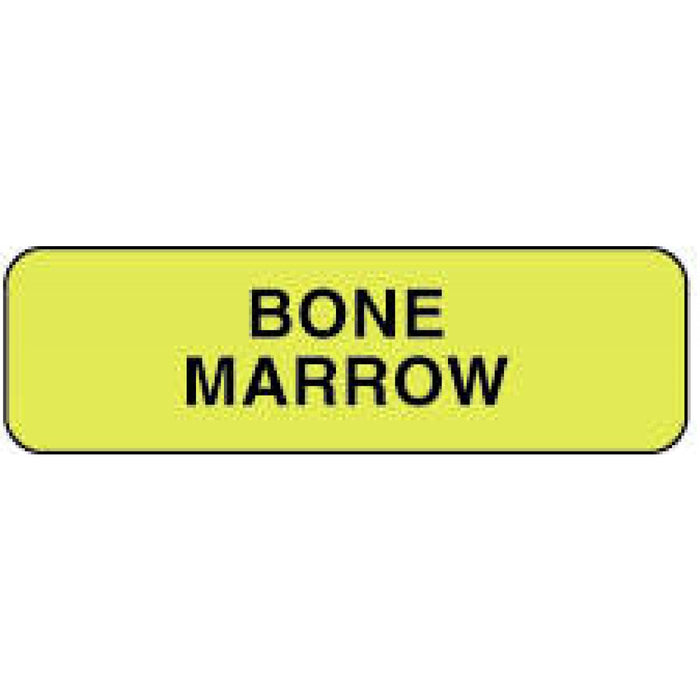 Label Paper Permanent Bone Marrow 1 1/4" X 3/8" Fl. Yellow 1000 Per Roll