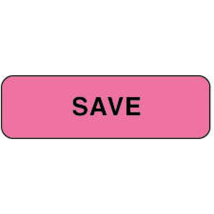 Label Paper Permanent Save 1 1/4" X 3/8" Fl. Pink 1000 Per Roll