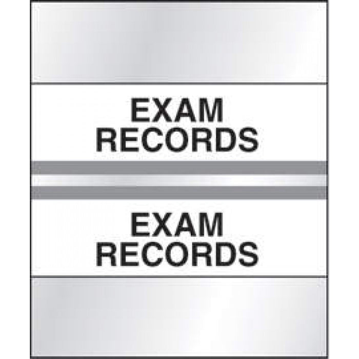 Chart Tab Paper Exam Records Exam 1 1/4" X 1 1/2" Gray 100 Per Package