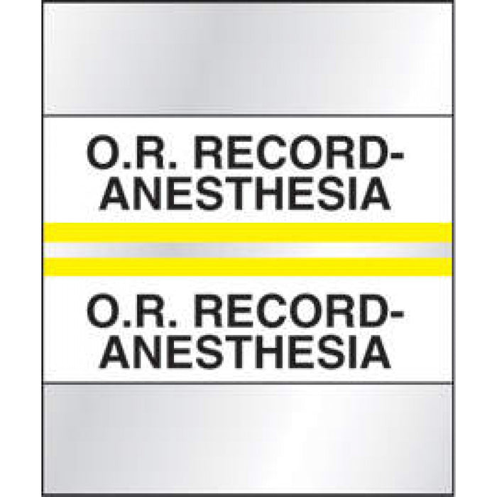 Chart Tab Paper O.R. Record- 1 1/4" X 1 1/2" Yellow 100 Per Package