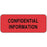 Label Paper Permanent Confidential 2 1/4" X 7/8" Fl. Red 1000 Per Roll