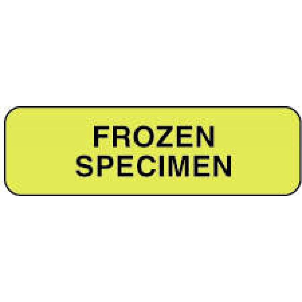 Label Paper Permanent Frozen Specimen 1 1/4" X 3/8" Fl. Yellow 1000 Per Roll