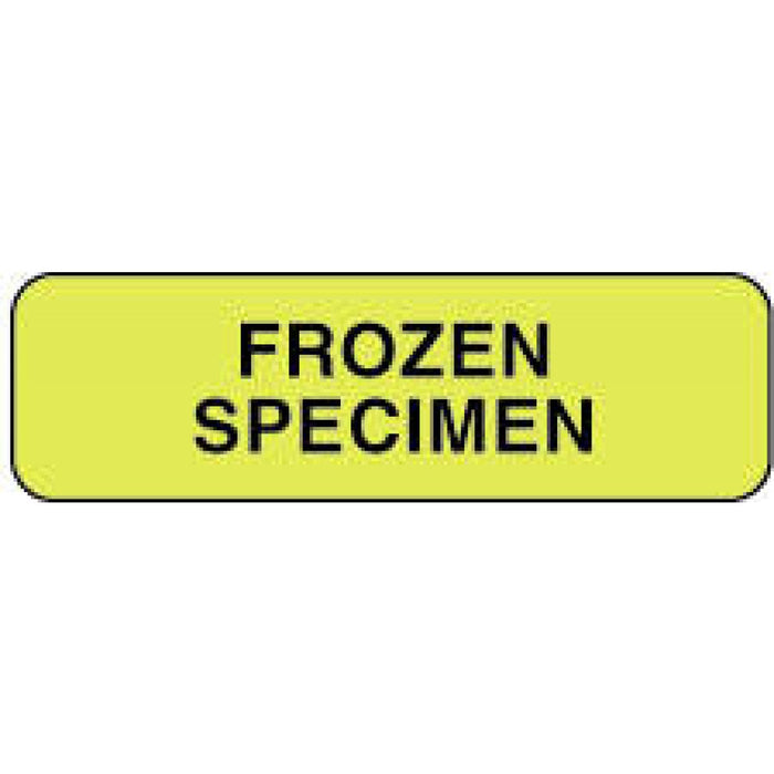 Label Paper Permanent Frozen Specimen 1 1/4" X 3/8" Fl. Yellow 1000 Per Roll