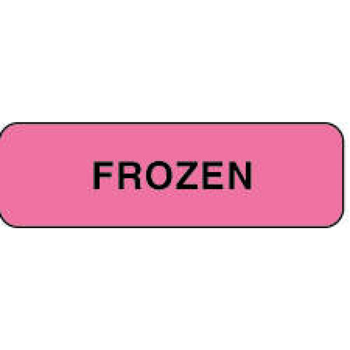 Label Paper Permanent Frozen 1 1/4" X 3/8" Fl. Pink 1000 Per Roll