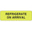 Label Paper Permanent Refrigerate On 2 7/8" X 7/8" Fl. Yellow 1000 Per Roll