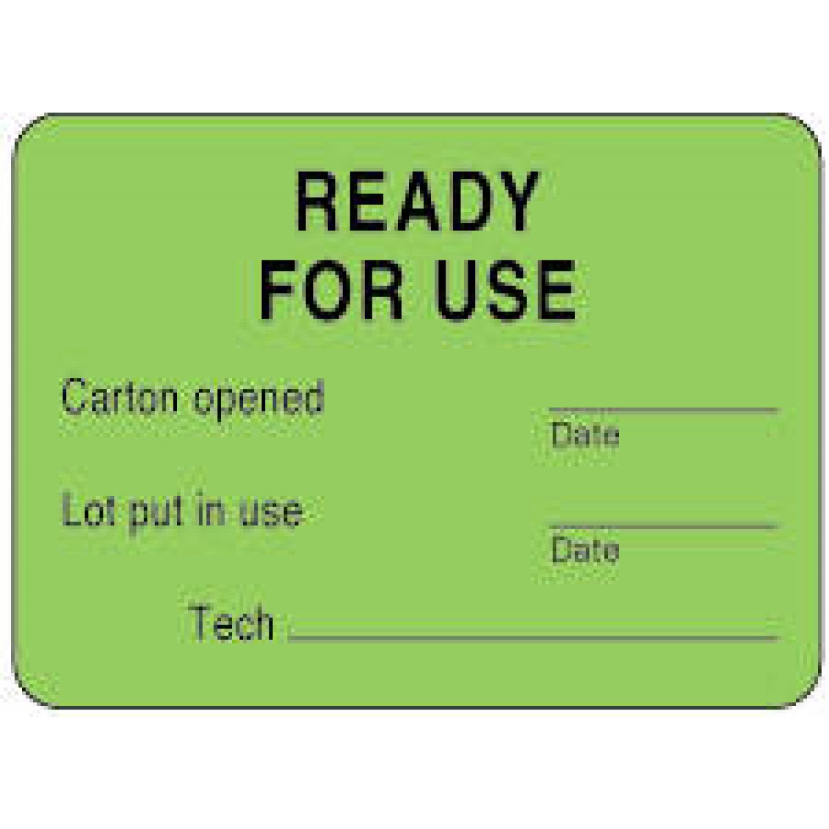 Lab Communication Label (Paper, Permanent) Ready For Use 2 3/8