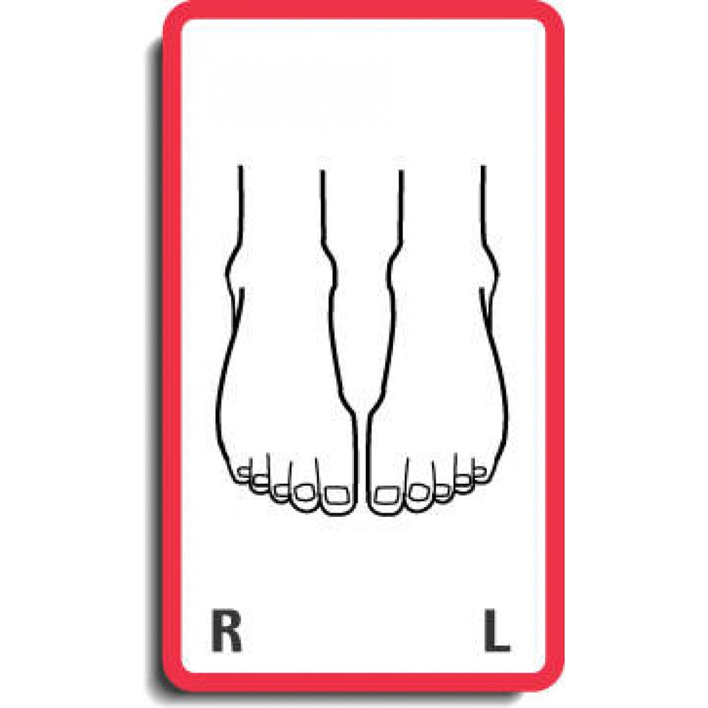 Label Paper Permanent 3" X 1 3/4" White With Red 500 Per Roll