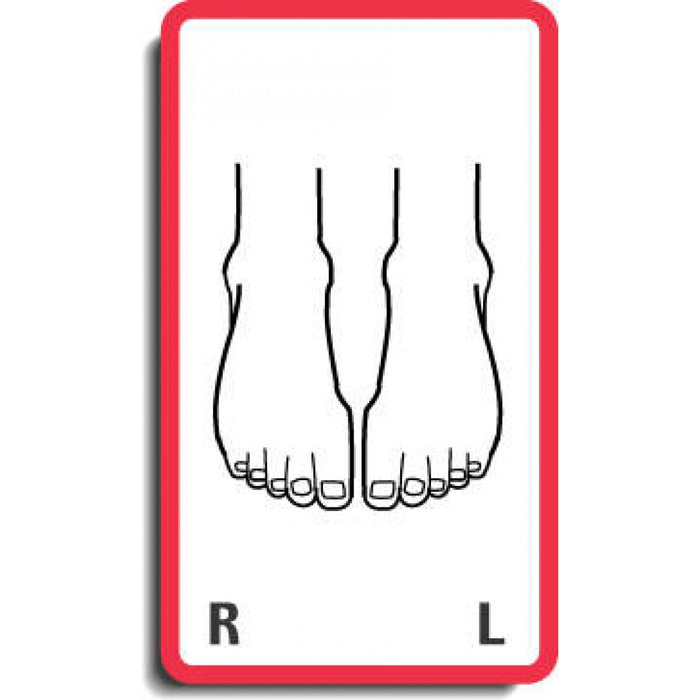 Label Paper Permanent 3" X 1 3/4" White With Red 500 Per Roll
