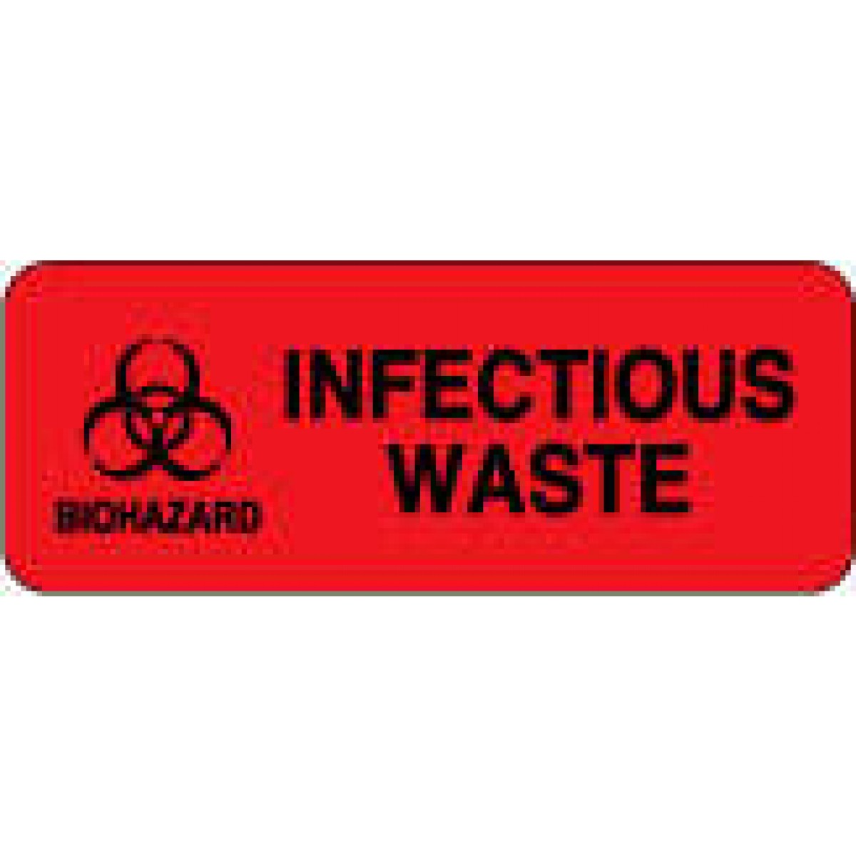 Hazard Label (Paper, Permanent) Biohazard Infectious 2 1/4