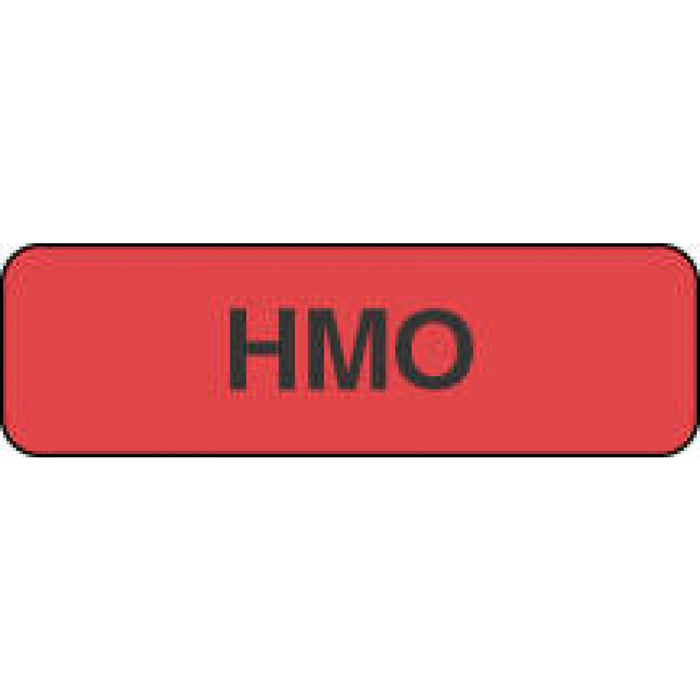Label Paper Permanent Hmo 1 1/4" X 3/8" Fl. Red 1000 Per Roll