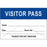Visitor Pass Label Tamper-Evident Paper Removable Visitor Pass Name 3" Core 3 X 2" Dark Blue 1000 Per Roll