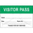 Visitor Pass Label Tamper-Evident Paper Removable Visitor Pass Name 3" Core 3 X 2" Light Green 1000 Per Roll